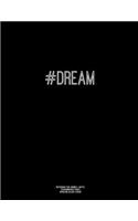 Notebook for Cornell Notes, 120 Numbered Pages, #DREAM, Black Cover