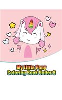 my little pony coloring book under: My little pony coloring book for kids, children, toddlers, crayons, adult, mini, girls and Boys. Large 8.5 x 11. 50 Coloring Pages