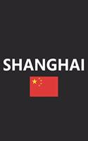 Shanghai: China Chinese City Flag Country Notebook Journal Lined Wide Ruled Paper Stylish Diary Vacation Travel Planner 6x9 Inches 120 Pages Gift
