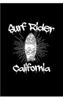 Surf rider california: 6x9 Surf - grid - squared paper - notebook - notes