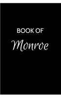 Book of Monroe: A Gratitude Journal Notebook for Women or Girls with the name Monroe - Beautiful Elegant Bold & Personalized - An Appreciation Gift - 120 Cream Line