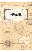 Manama: Ruled Travel Diary Notebook or Journey Journal - Lined Trip Pocketbook for Men and Women with Lines