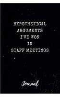 Hypothetical Arguments I've Won in Staff Meetings Journal