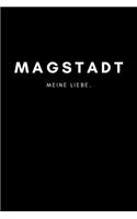 Magstadt: Notizbuch, Notizblock, Notebook - Liniert, Linien, Lined - DIN A5 (6x9 Zoll), 120 Seiten - Notizen, Termine, Planer, Tagebuch, Organisation - Deine 