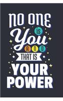 No One Is You And That Is Your Power