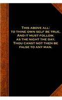 2020 Daily Planner Shakespeare Quote Hamlet Self Be True 388 Pages