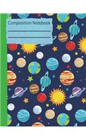 Solar System Composition Notebook - 4x4 Graph Paper