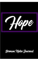 Hope Sermon Notes Journal