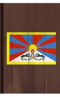Tibet Flag Journal Notebook: Blank Lined Ruled for Writing 6x9 110 Pages
