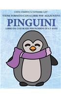 Libro da colorare per bambini di 4-5 anni (Pinguini)