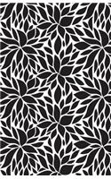 Journal Notebook Black and White Petals Pattern: 162 Lined and Numbered Pages With Index Blank Journal For Journaling, Writing, Planning and Doodling.(41 Lined Journal)