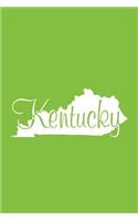 Kentucky - Lime Green Lined Notebook with Margins: 101 Pages, Medium Ruled, 6 x 9 Journal, Soft Cover