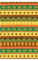 Bullet Journal Notebook Tribal Pattern 3: 112 Page Numbered Graph Style Grid Bullet Journal with Index Pages and Key Pages in Portable 6 X 9 Size