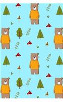 Journal Notebook Cute Bears Pattern 1: 110 Page Lined and Numbered Journal With Index Pages In Portable 6 x 9 Size, Perfect For Writing, Taking Notes, List Making, Journaling and Doodling(26 My Favorite Lined Journal 2)