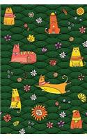 Bullet Journal Notebook for Cat Lovers Cute Cats Pattern 4: Graph Design - 162 Numbered Pages with 150 Graph Style Grid Pages, 6 Index Pages and 2 Key Pages for Journaling, Writing, Planning and Doodling, for