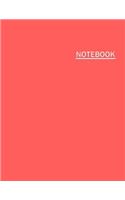 Notebook: Lined Notebook, Large (8.5 x 11 inches), 110 Pages - Orange Cover