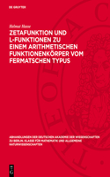 Zetafunktion Und L-Funktionen Zu Einem Arithmetischen Funktionenkörper Vom Fermatschen Typus
