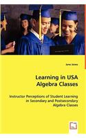 Learning in USA Algebra Classes - Instructor Perceptions of Student Learning in Secondary and Postsecondary Algebra Classes