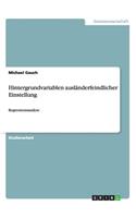 Hintergrundvariablen ausländerfeindlicher Einstellung: Regressionsanalyse