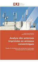 Analyse des antennes imprimées en anneaux concentriques