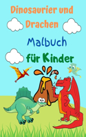 Dinosaurier und Drachen Malbuch für Kinder
