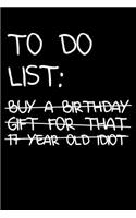 17th Birthday To Do List