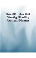 July 2019 - June 2020 Weekly Monthly Vertical Planner