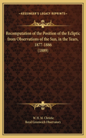 Recomputation of the Position of the Ecliptic from Observations of the Sun, in the Years, 1877-1886 (1889)