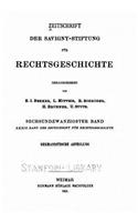 Zeitschrift der Savigny-stiftung für Rechtsgeschichte