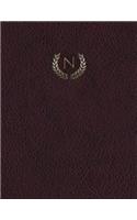 Monogram "N" Sketchbook: (14 Monogram Maroon 150 Sketch)