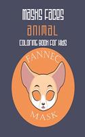 Masks Faces Animals Coloring Book For Kids (Fennec Mask)