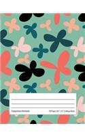 Composition Notebook: Floral Design Composition Notebook College ruled with 110 Pages and a large size of 8.5&#65533; x 11&#65533; Cute Notebooks for Girls Teens Kids Sch