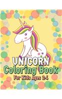 Unicorn Coloring Book for Kids Ages 2-4