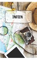 Indien: Liniertes Reisetagebuch Notizbuch oder Reise Notizheft liniert - Reisen Journal für Männer und Frauen mit Linien