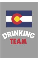 Drinking Team Notebook: Lined Journal, 120 Pages, 6 x 9, Colorado Flag Beer Olympics Gift Journal Matte Finish