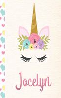 Jocelyn: 2020. Personalized Weekly Unicorn Planner For Girls. 8.5x11 Week Per Page 2020 Planner/Diary With Pink Name