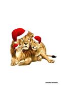 Christmas Notebook: Lion Fan Holiday Notepad With Lined College Ruled Paper For Taking Notes. Xmas Journal Diary 7.5 x 9.25 Inch Soft Cover For Home, Work Or School.