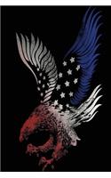 Patriotic Eagle American Flag Notebook