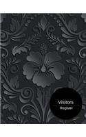 Visitors Register: Visitor Log Book & Register, Login Notebook, Record Guest Sign-In, Register Book. Includes Sections For Date, Visitor, Name, Address, Phone, & Email