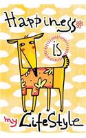 Bullet Journal Notebook for Dog Lovers, Happiness Is My Lifestyle Orange Dog 5: 162 Numbered Pages with 150 Dot Grid Pages, 6 Index Pages and 2 Key Pages for Journaling, Writing, Planning and Doodling, for Women, Men, Kids, Easy