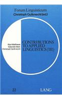 Contributions to Applied Linguistics (III)