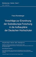 Vorschlaege zur Einordnung der Suedosteuropa-Forschung in die Aufbauplaene der Deutschen Hochschulen