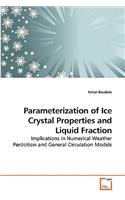 Parameterization of Ice Crystal Properties and Liquid Fraction