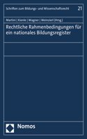 Rechtliche Rahmenbedingungen Fur Ein Nationales Bildungsregister