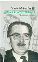 Asi Lo Recuerdo
