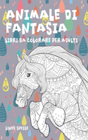 Libri da colorare per adulti - Linee spesse - Animale di fantasia