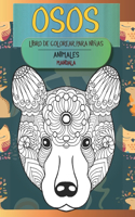 Libro de colorear para niñas - Mandala - Animales - Osos