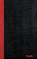 dans Traveller Casebound Hardcover Notebooks, 6 x 9, Black/Red, 108 Ruled pages