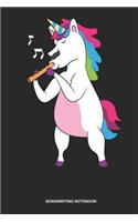 Songwriting Notebook: Lined Log Book For Bass, Alto Or Piccolo Player: Flute Journal Unicorn Note Gift