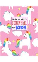 Draw and Write Journal for Kids: Cute Unicorn Matte Cover Design for Drawing, Creative Writing, Doodling, Creating Your Own Story, Illustration Book and Diary (Perfect Gift for Kids